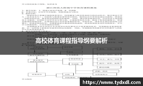 高校体育课程指导纲要解析